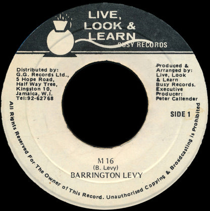 Barrington Levy : M 16 (7")