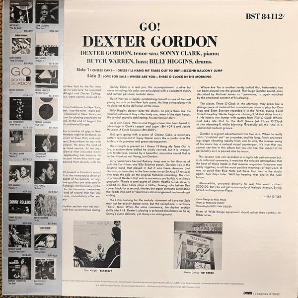 Dexter Gordon : Go! (LP, Album, RE, RM)