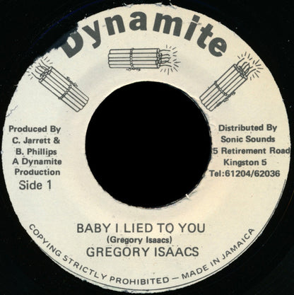 Gregory Isaacs : Baby I Lied To You (7")