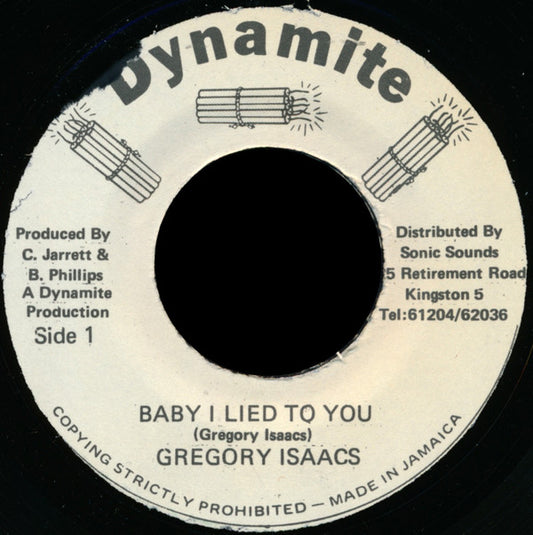 Gregory Isaacs : Baby I Lied To You (7")