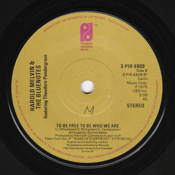 Harold Melvin And The Blue Notes Featuring Teddy Pendergrass : Don't Leave Me This Way (7", Single, Sol)
