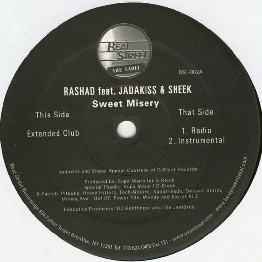 Rashad* Feat. Jadakiss & Sheek* : Sweet Misery (Remix) (12")