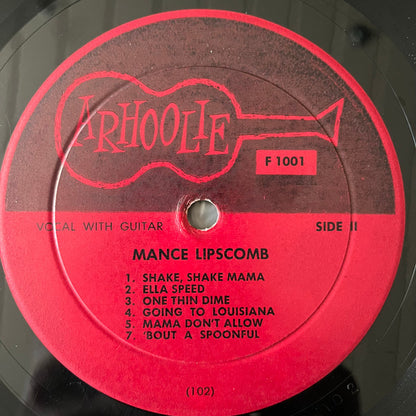 Mance Lipscomb : Texas Sharecropper And Songster (LP, Album)