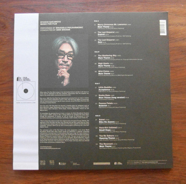 Ryuichi Sakamoto, Brussels Philharmonic Conducted By Dirk Brossé : Music For Film (2xLP, Album, RE, Gat)