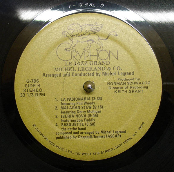 Michel Legrand & Co. : Le Jazz Grand (LP, Album, Gat)