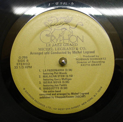Michel Legrand & Co. : Le Jazz Grand (LP, Album, Gat)