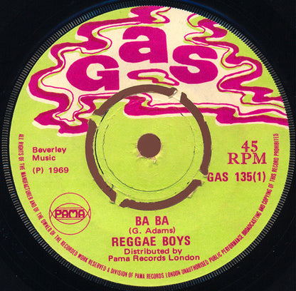 The Reggae Boys / Glen Adams : Ba Ba / Power Cut (7", Single)