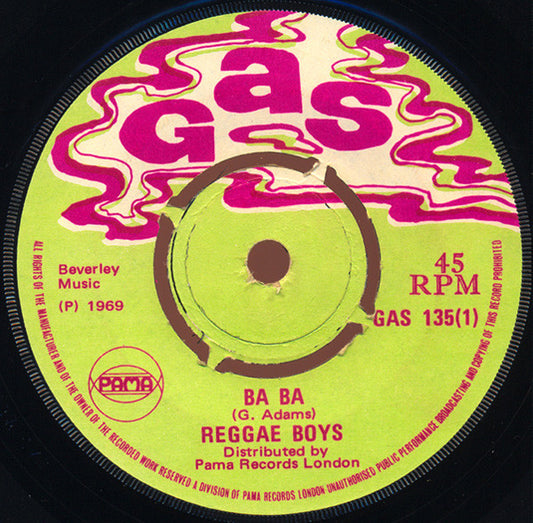 The Reggae Boys / Glen Adams : Ba Ba / Power Cut (7", Single)
