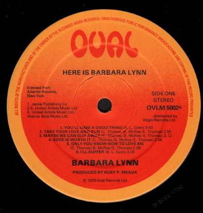Barbara Lynn : Here Is (LP, Album)