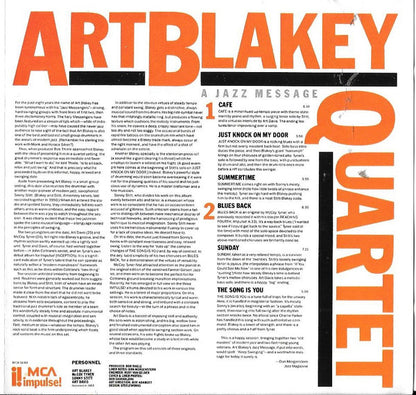 Art Blakey Quartet : A Jazz Message (CD, Album, RE, RM)