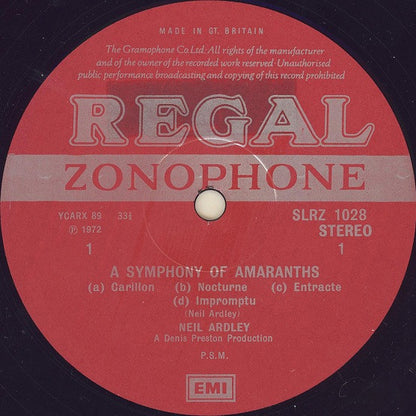 Neil Ardley : A Symphony Of Amaranths (LP, Album)