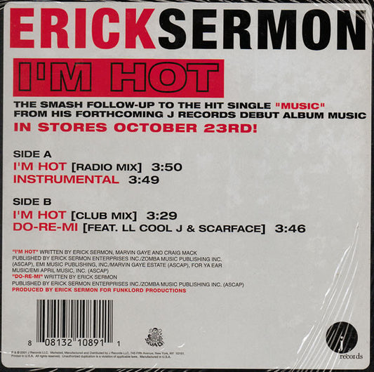 Erick Sermon : I'm Hot (12")
