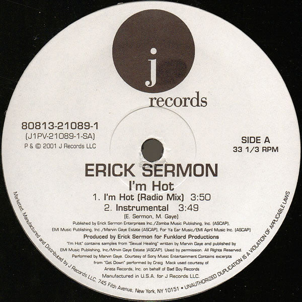 Erick Sermon : I'm Hot (12")