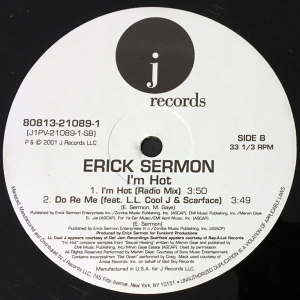 Erick Sermon : I'm Hot (12")