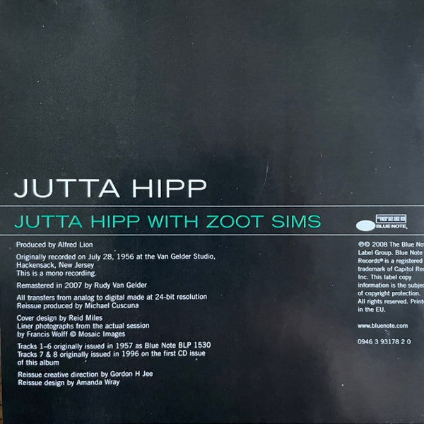 Jutta Hipp With Zoot Sims : Jutta Hipp With Zoot Sims (CD, Album, Mono, RE, RM)