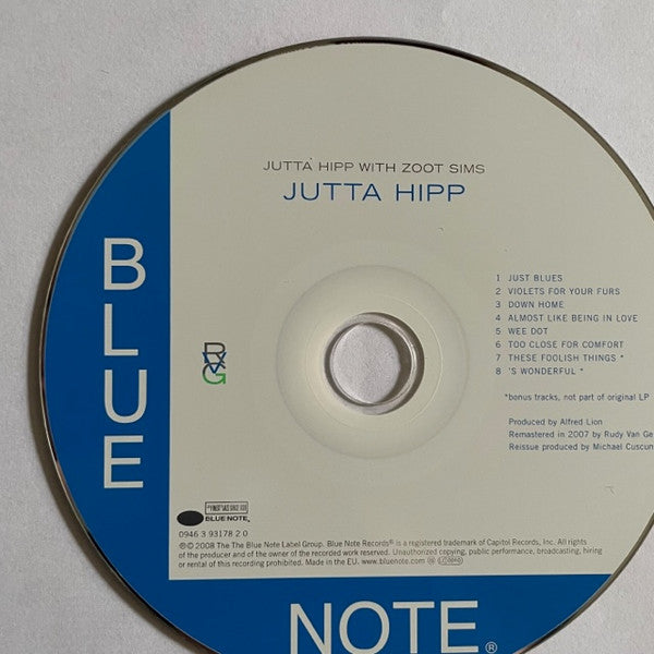 Jutta Hipp With Zoot Sims : Jutta Hipp With Zoot Sims (CD, Album, Mono, RE, RM)