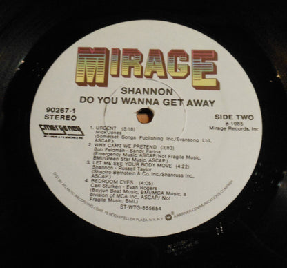 Shannon : Do You Wanna Get Away (LP, Album)
