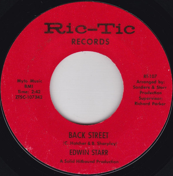 Edwin Starr : Back Street (7", Single, Styrene, San)
