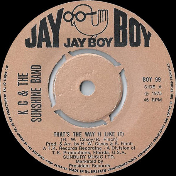 KC & The Sunshine Band : That's The Way (7", Single)