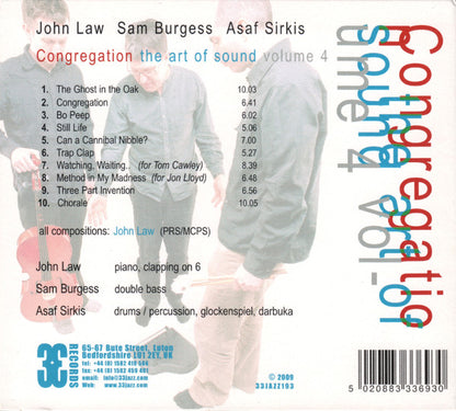 John Law, Sam Burgess, Asaf Sirkis : Congregation (The Art Of Sound Volume 4) (CD, Album)
