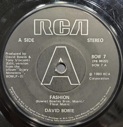 David Bowie : Fashion (7", Single, RP, Sol)