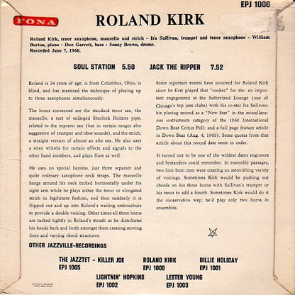 Roland Kirk : Soul Station / Jack The Ripper (7", EP)