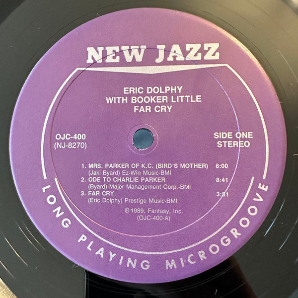 Eric Dolphy With Booker Little : Far Cry (LP, Album, RE)