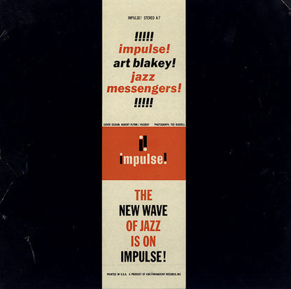 Art Blakey & The Jazz Messengers : Art Blakey! Jazz Messengers! (LP, Album, RP)