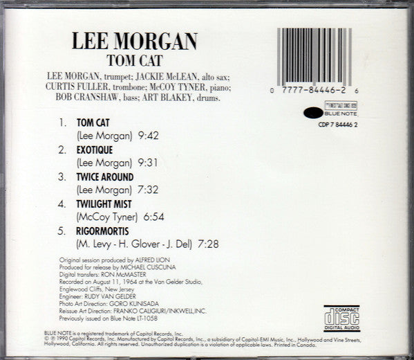 Lee Morgan : Tom Cat (CD, Album, RE)