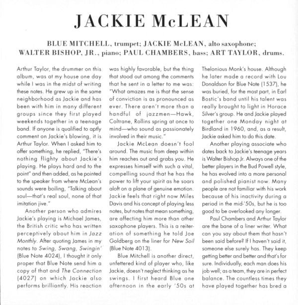 Jackie McLean : Capuchin Swing (CD, Album, RE, RM)