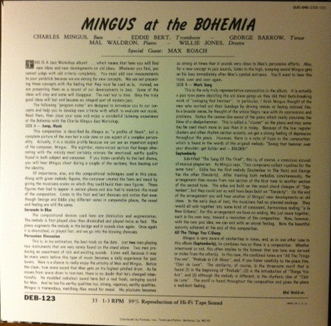 Charles Mingus : Mingus At The Bohemia (LP, Album, RE, San)