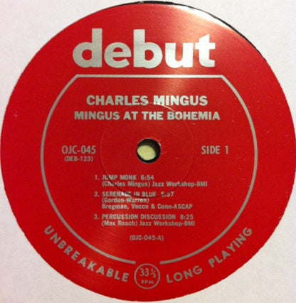 Charles Mingus : Mingus At The Bohemia (LP, Album, RE, San)