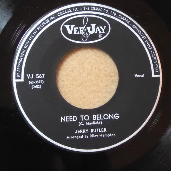 Jerry Butler : Give Me Your Love (7", Single)