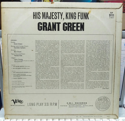 Grant Green : His Majesty, King Funk (LP, Album, Mono)