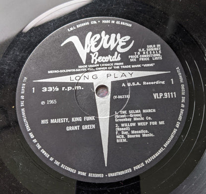 Grant Green : His Majesty, King Funk (LP, Album, Mono)