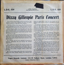 Dizzy Gillespie And His Orchestra : The Fabulous Dizzy Gillespie Pleyel Jazz Concert (Vol. 2) (10")