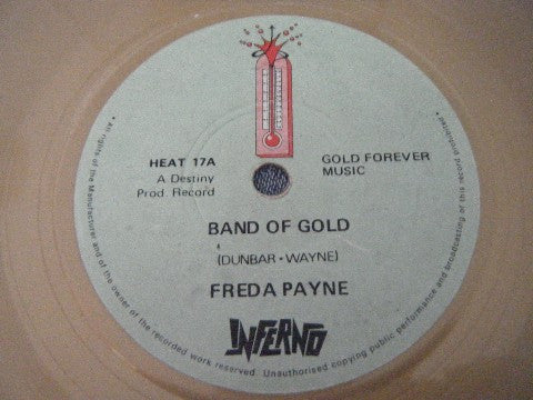 Freda Payne : Band Of Gold (7", Single, RE, Gol)