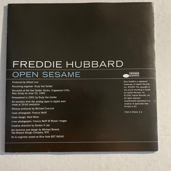 Freddie Hubbard : Open Sesame (CD, Album, RE, RM)