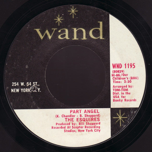 The Esquires : I Don't Know / Part Angel (7", Single)