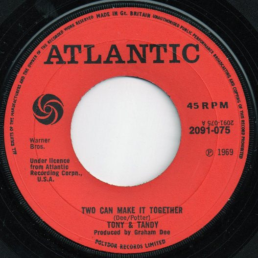 Tony Head & Sharon Tandy : Two Can Make It Together (7", Single, RE)