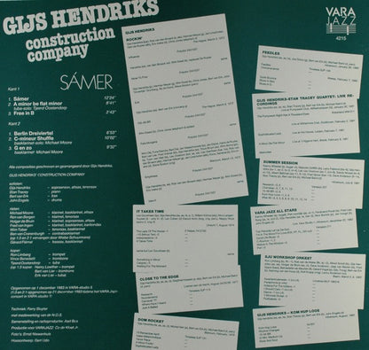 Gijs Hendriks Construction Company : Sámer (LP, Album)