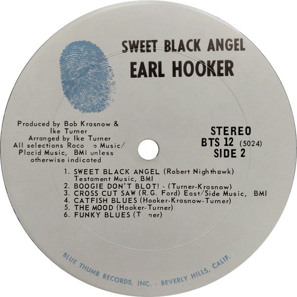 Earl Hooker : Sweet Black Angel (LP, Album, Pit)