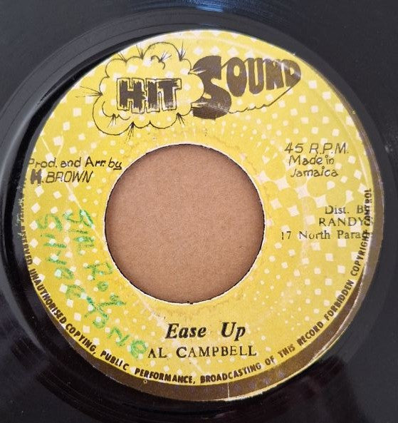 Al Campbell / Crucial Bunny, The Revolutionaries : Ease Up / Mash It Up (7", Single)