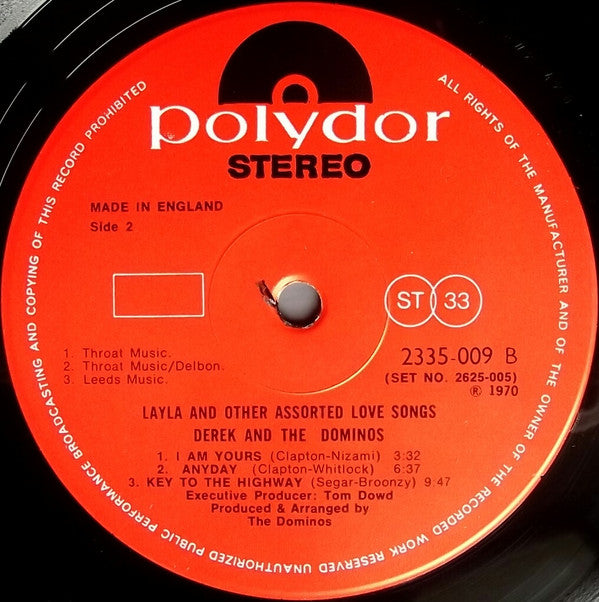 Derek & The Dominos : Layla And Other Assorted Love Songs (2xLP, Album, Gat)