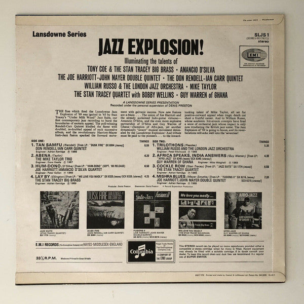 Various : Jazz Explosion (A Panorama Of Contemporary British Jazz) (LP, Comp)
