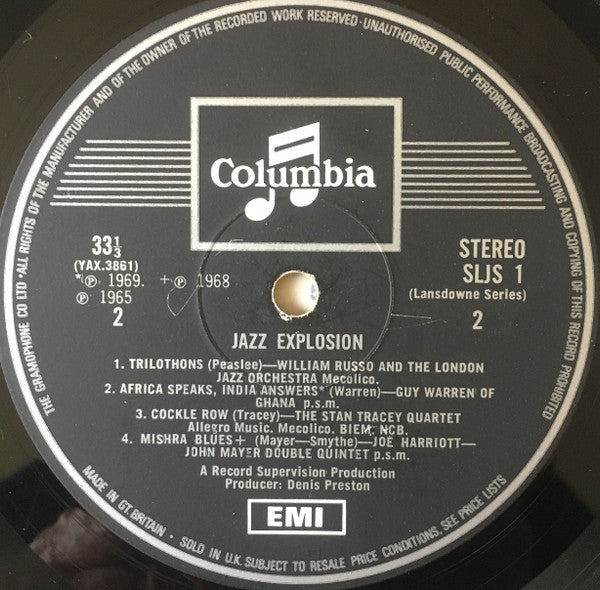 Various : Jazz Explosion (A Panorama Of Contemporary British Jazz) (LP, Comp)