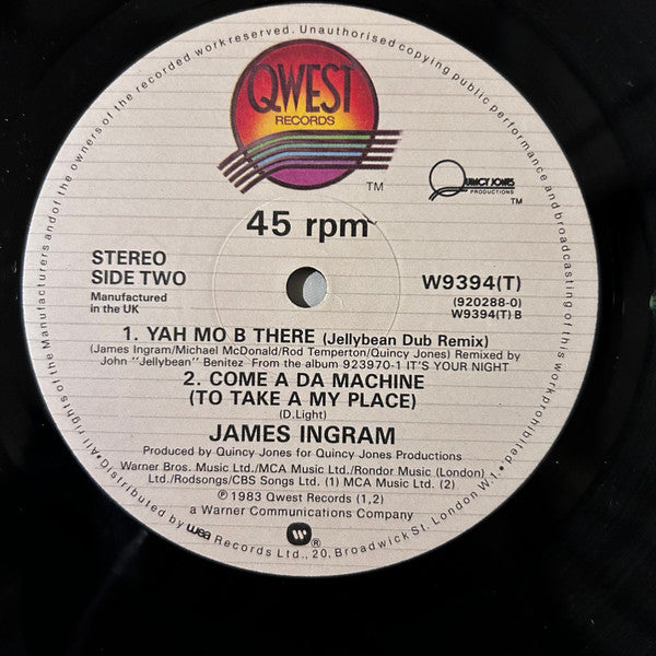 James Ingram : Yah Mo B There (12", RE)
