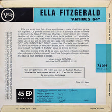 Ella Fitzgerald : Antibes 64 (7", EP, Mono)