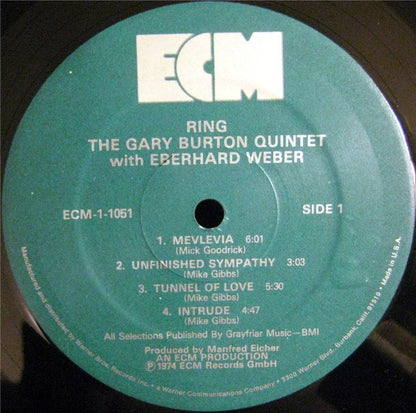 Gary Burton Quintet with Eberhard Weber : Ring (LP, Album)