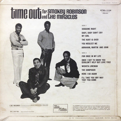 Smokey Robinson And The Miracles* : Time Out For Smokey Robinson And The Miracles (LP, Album)